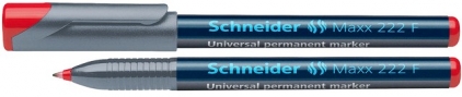 Universal permanent marker SCHNEIDER Maxx 222 F, varf 0.7mm - rosu