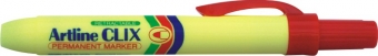 Permanent marker ARTLINE Clix 73, corp plastic, mecanism retractabil, varf rotund 1.5mm - rosu