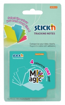 Magic tracking notes  70 x 70 mm, 4 x 25 file/set, Stick
